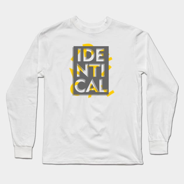 3d effect scrambled letter of identical Long Sleeve T-Shirt by Typography Dose